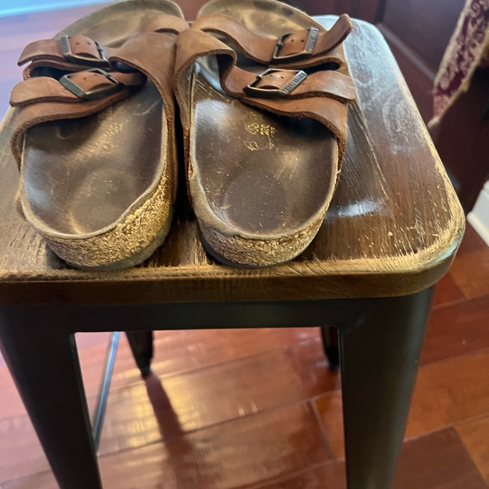Birkenstock Men's Tan Leather Sandals